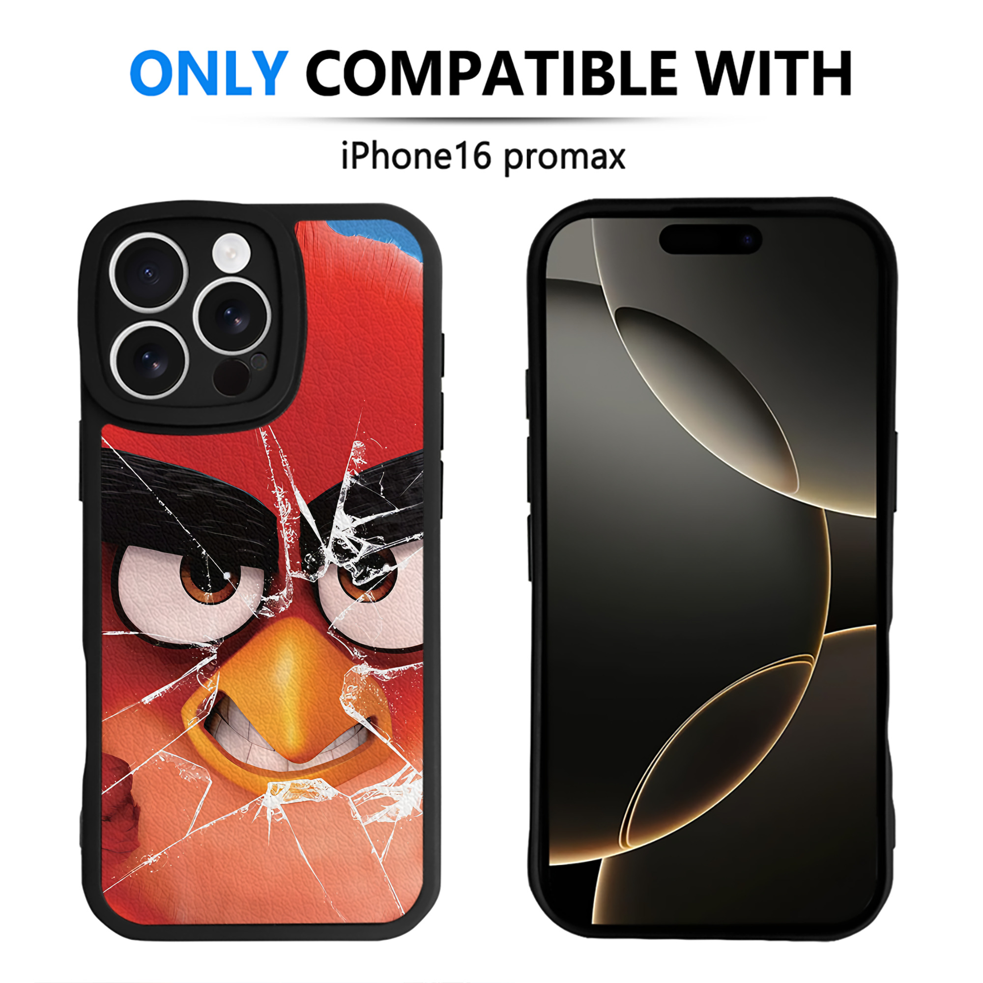 （画像用） Angry Birds アングリーバード 【iPhone 16シリーズ対応】シリコンスマホケース（レザー調） 材質：シリコン